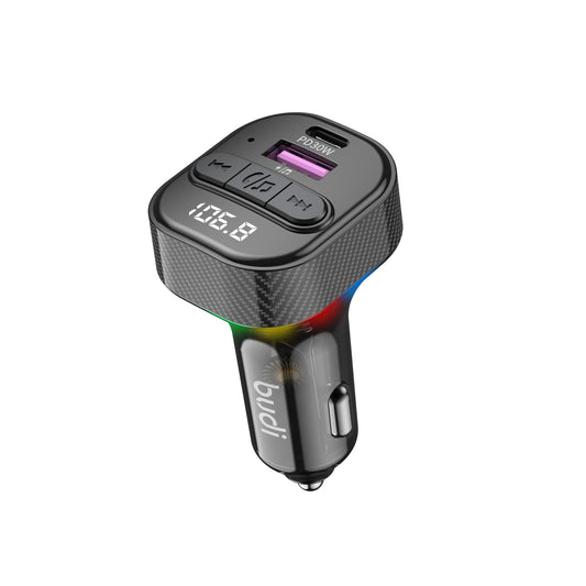 Bluetooth FM Transmitter with Dual USB Ports and LED Display