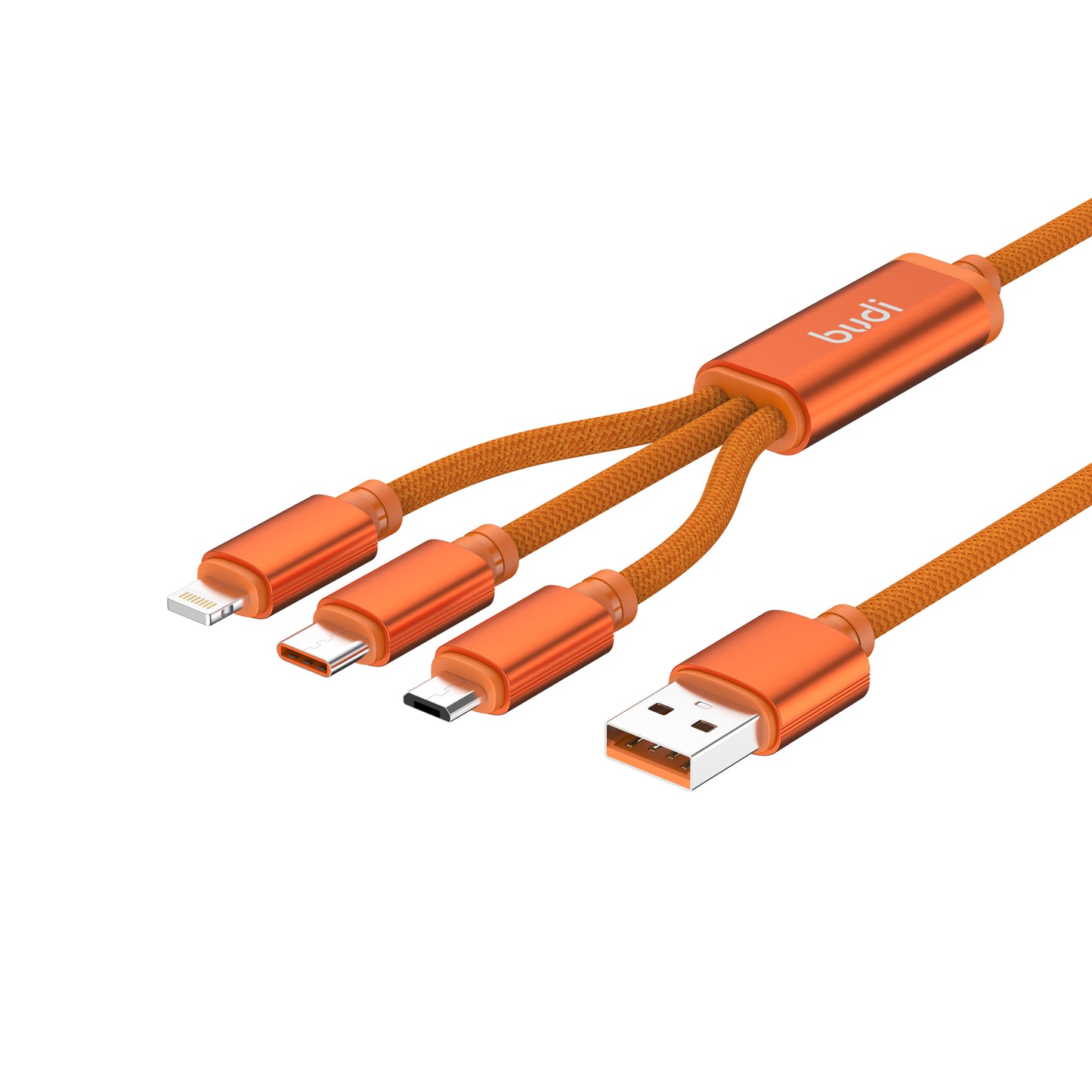 3-in-1 Cable Fast Charging 3A Orange - Universal Multi Charging Cable